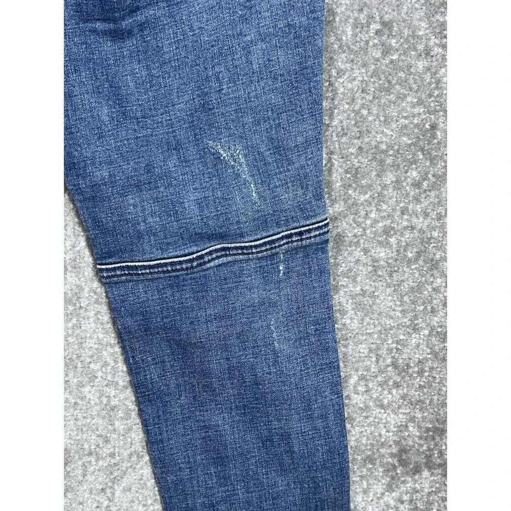 PacSun Stacked Skinny Jeans Mens 28x30 Blue Distressed Stretch Denim 5‎ Pocket